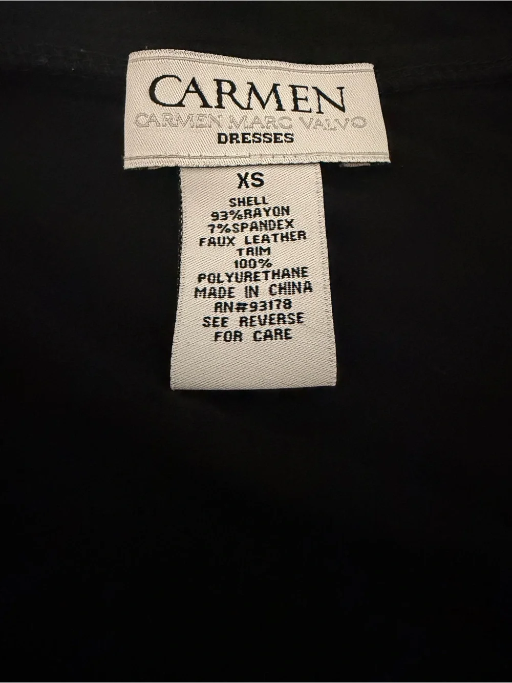 Carmen by Carmen Marc Valvo XS Black Sheath Bodycon Dress - Picture 5 of 6